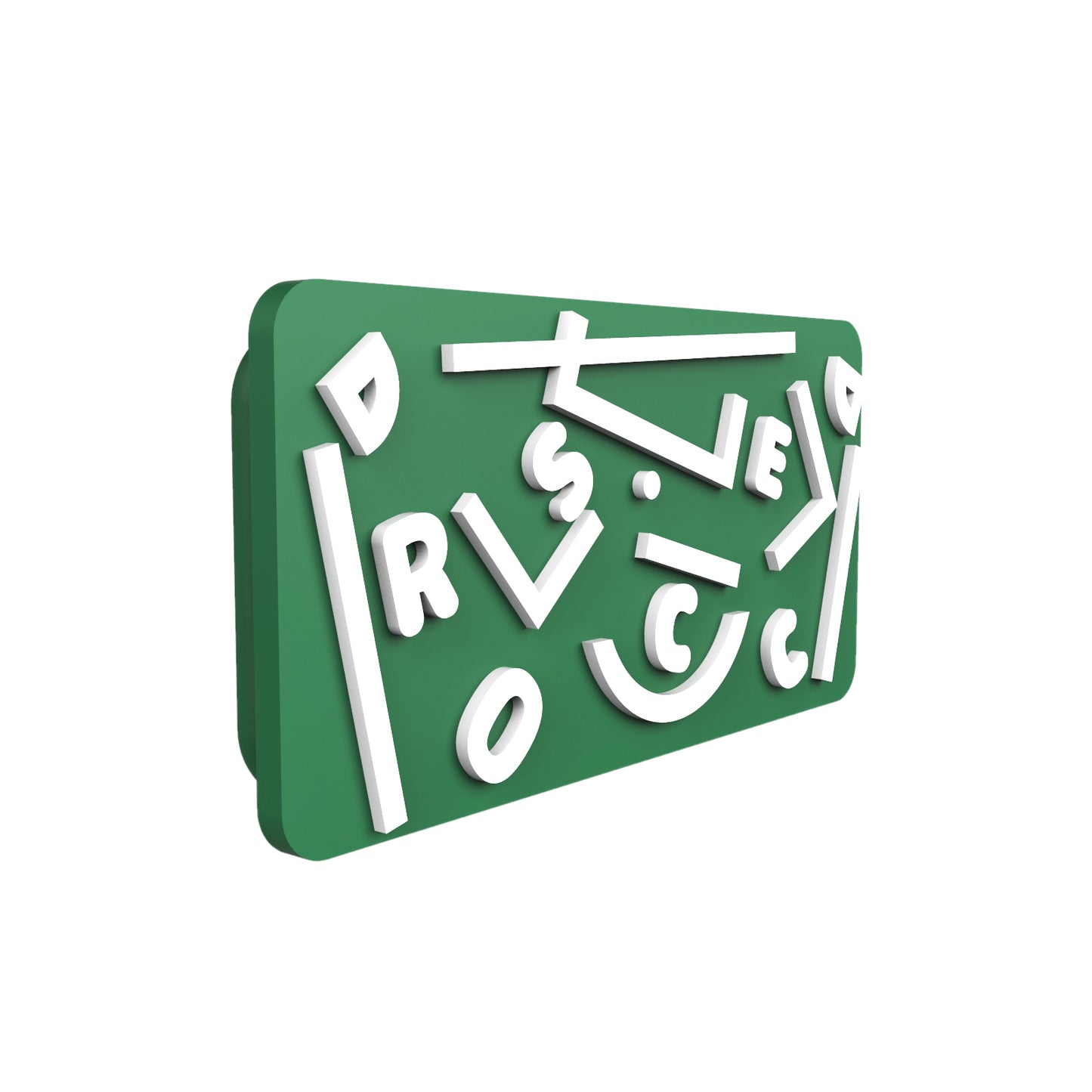 HATT - Green Abstract Soccer Field Interchangeable Patch
