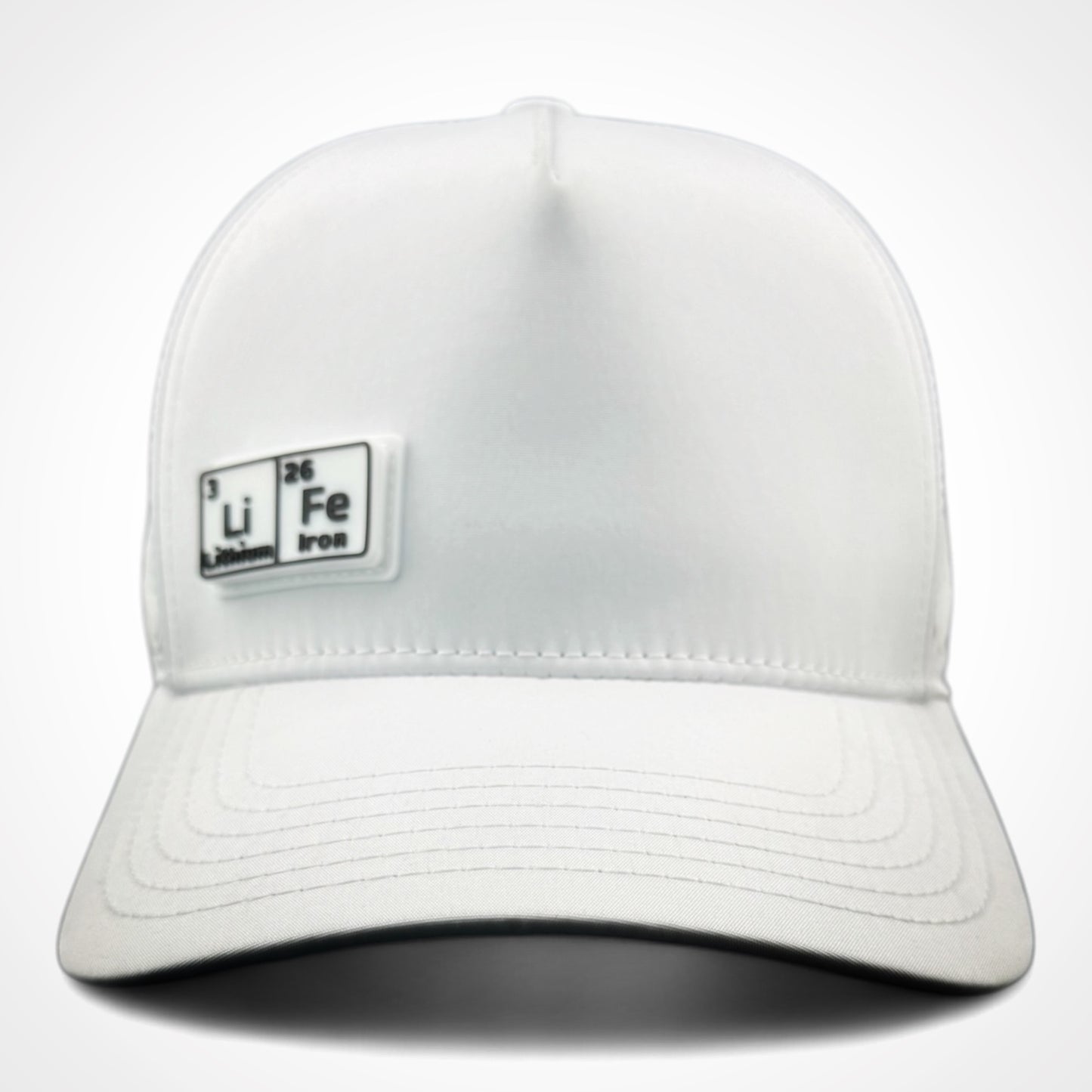 White HATT premium hat with white LIFE interchangeable silicone patch - HATT Fashion