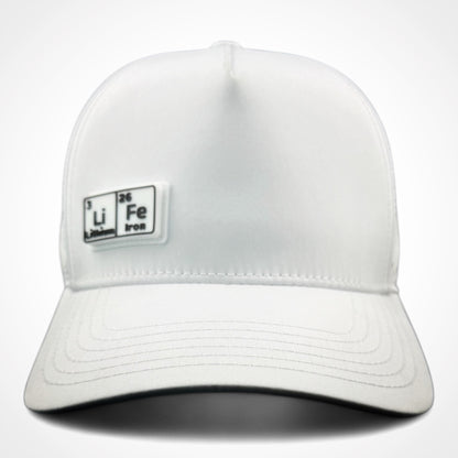 White HATT premium hat with white LIFE interchangeable silicone patch - HATT Fashion