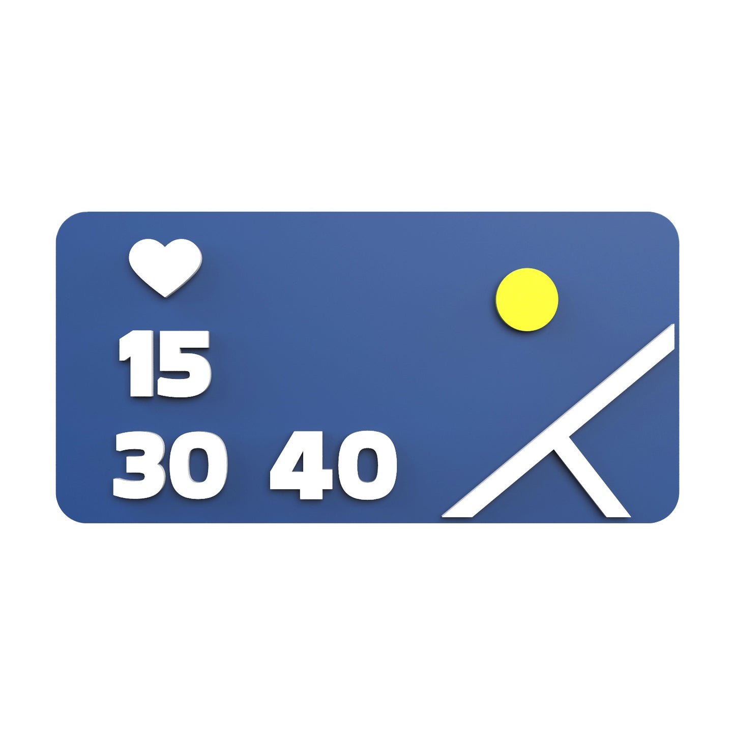 Blue Tennis Score interchangeable silicone hat patch by HATT Fashion