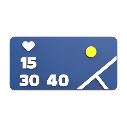 Blue Tennis Score interchangeable silicone hat patch by HATT Fashion