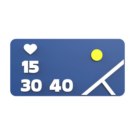 Blue Tennis Score interchangeable silicone hat patch by HATT Fashion