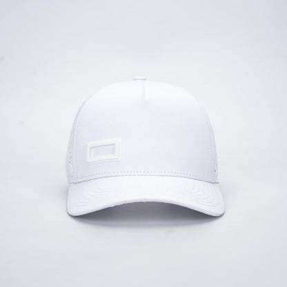 White unisex premium hat with interchangeable patch - HATT Fashion